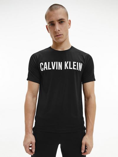 Calvin Klein Ruhák HU770422 | Calvin Klein Logo Gym Férfi Póló Fekete